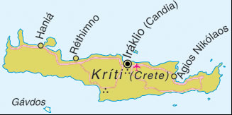 Map of Crete
